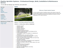 Tablet Screenshot of pipelinesprinklers.com